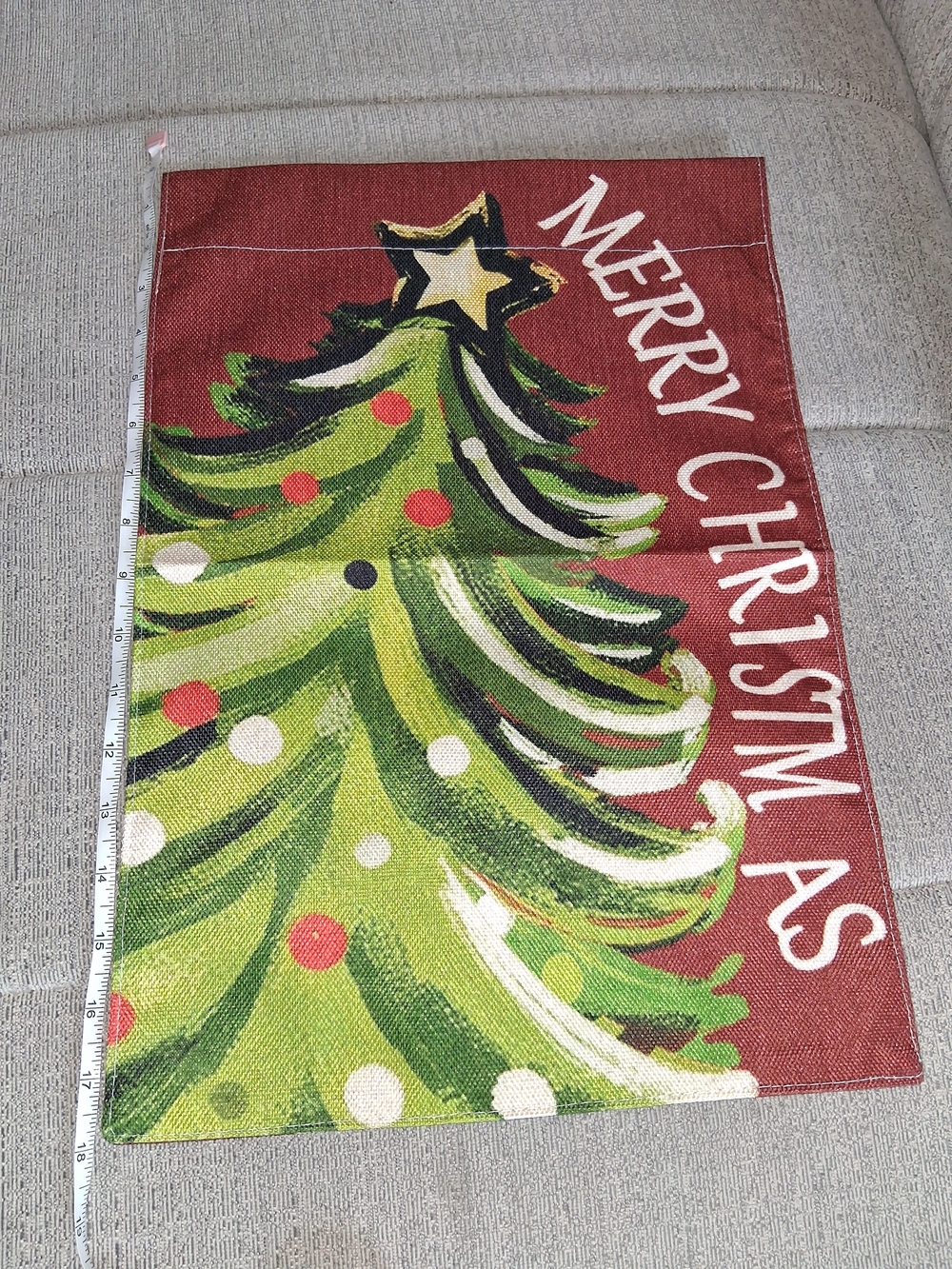 Holiday 'Merry Christmas' Garden Flag 12x18in Nwt Double Sided